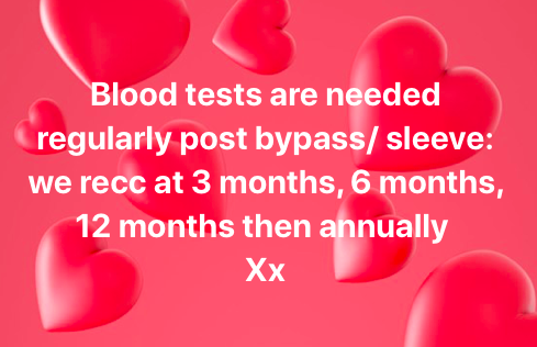 Don’t Forget Your Blood Tests Post Op